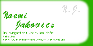 noemi jakovics business card