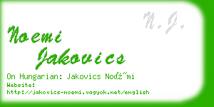 noemi jakovics business card